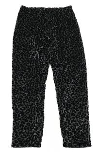 Čierno-strieborné legíny s leopardím vzorom Tu