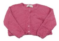 Ružový chlpatý prepínaci crop sveter H&M