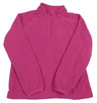 Fuchsiová fleecová mikina