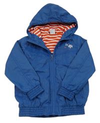 Tmavomodrá šušťáková jarná bunda s kapucňou Papagino