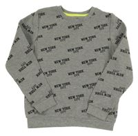 Sivá mikina s nápismi Primark