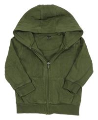 Khaki prepínaci mikina s kapucňou F&F
