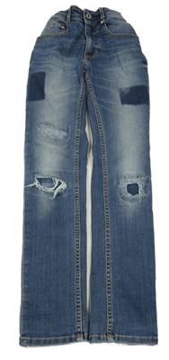 Modré rifle so záděrami a ošoupáním Vingino