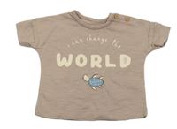 Béžové tričko s nápisom a korytnačkou George