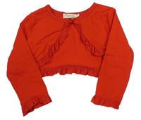 Červené bolerko s volánky 