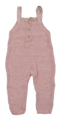 Světlerůžové pletené laclové tepláky Lupilu