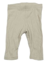 Béžové rebrované legíny H&M