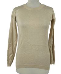 Dámsky béžový trblietavý ľahký sveter Atmosphere