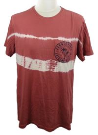 Pánske červené batikované tričko s nápisom George