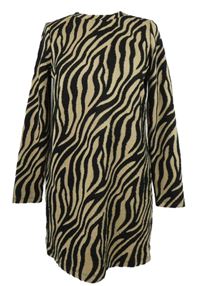 Dámské béžovo-černé vzorované šaty F&F