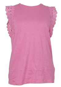 Dámský růžový top s krajkou Papaya 