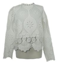Dámska biela čipková blúzka Secret Season