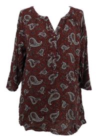 Dámska vínová vzorovaná blúzka Multiblu