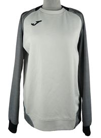 Pánská bílo-proužkovaná sportovní mikina Joma 