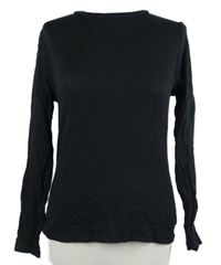 Dámske čierne rebrované tričko F&F