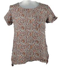 Dámska červeno-svetlomodrá vzoroavná blúzka Fat Face