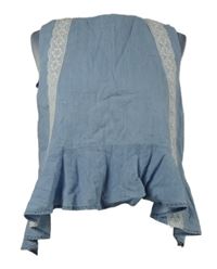 Dámská světlemodrá halenka riflového vzhledu s čipkou Tommy Hilfiger