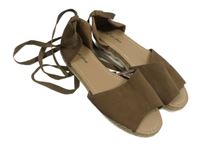 Dámské hnědé semišové sandály/espadrilky se šněrováním vel. 39
