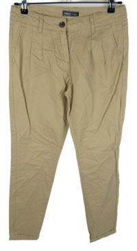 Dámské béžové plátěné chino kalhoty Only 
