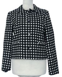 Dámský černo-bílý vzorovaný kabátek M&S