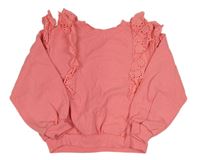 Ružová mikina s volánikom H&M