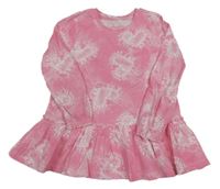 Růžovo-bílá batikovaná tunika Matalan