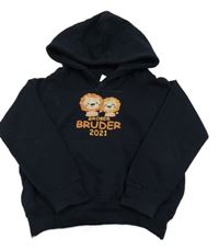 Tmavomodrá mikina so lvy a kapucňou AWDis