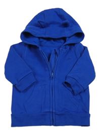 Zafírová prepínaci mikina s výšivkou a kapucňou George