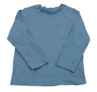 Modré tričko s vreckom