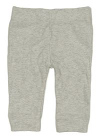 Bílo-šedé melírované lehké tepláky