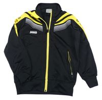 Černo-žlutá sportovní propínací mikina s logem jako