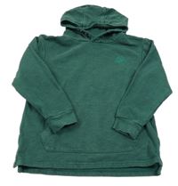 Tmavozelená mikina s potiskem a kapucí George