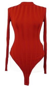 Dámske červené rebrované svetrové body Missguided