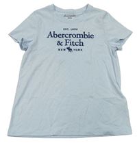 Svetlomodré tričko s nápisom Abercrombie&Fitch