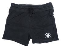 Čierne teplákové kraťasy s logom river island