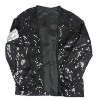 Čierny flitrový cardigan