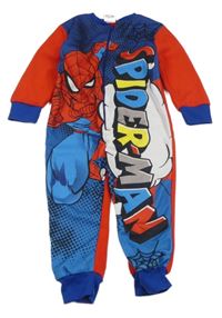Modro-červený fleecový overal se Spidermanem Marvel