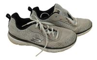 Šedo-světlerůžové prodyšné botasky Skechers vel.37