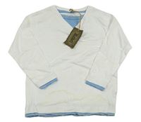 Nové - Biele tričko s výšivkou Rebel