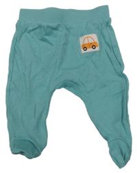 Modrozelené polodupky s autom