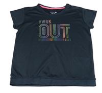 Tmavomodré sportovní tričko s nápisem Ergeenomixx