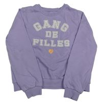 Lila mikina s nápisem zn.Kiabi