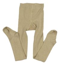 Béžové trblietavé pančuchy