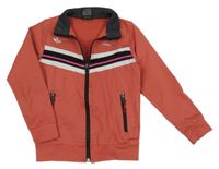 Jahodová športová prepínaci mikina s pruhmi