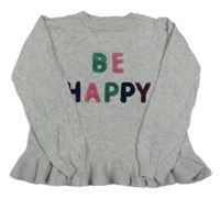 Sivý sveter s nápisom Primark