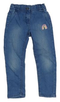 Modré skinny rifle s dúhou Pocopiano