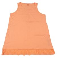 Neónově oranžový top s čipkou Y.F.K.