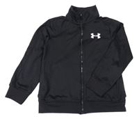 Černá funkční sportovní propínací mikina s logem UNDER ARMOUR