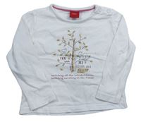 Biele tričko s stromkem S. Oliver