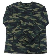 Tmavomodro-kaki-béžová army mikina zn. George